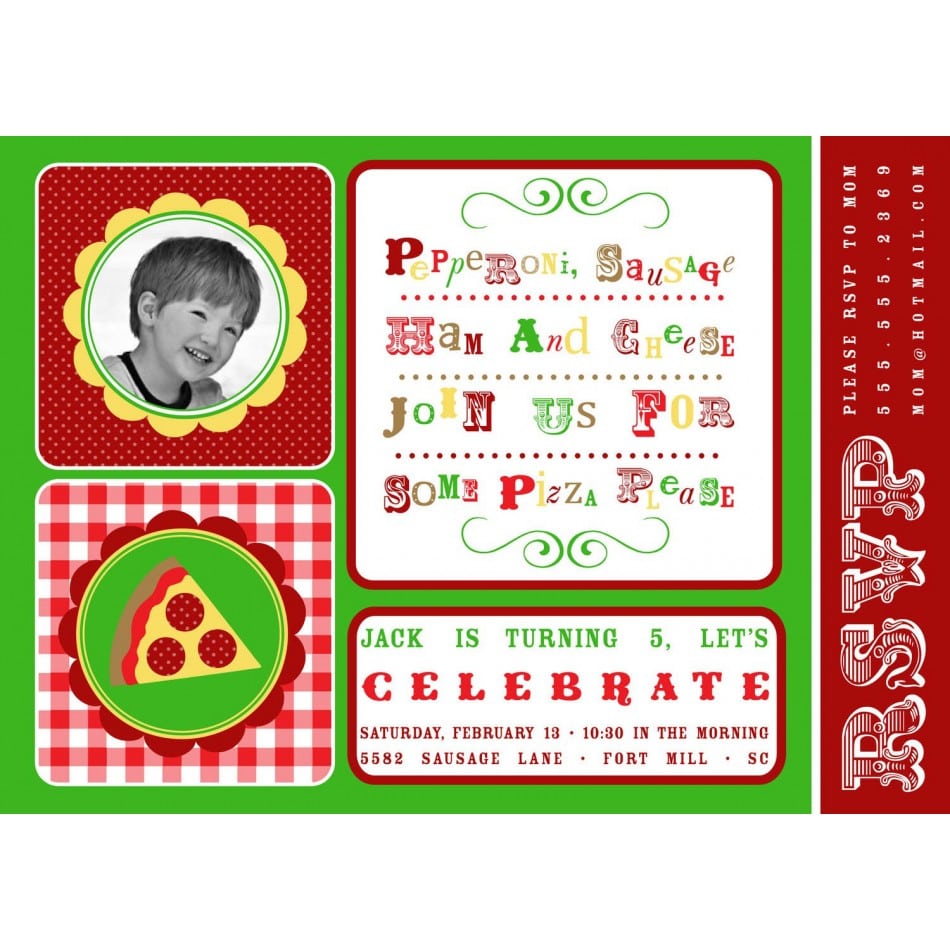 Pizza Party Invitations â Fleeciness Info
